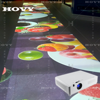 Projecteur holographique spécifique au restaurant HOVY - Projection murale immersive à thème personnalisé, cartographie de projection, résolution HDMI 1920x1200