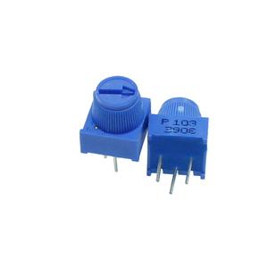 Potentiomètre de précision à résistance réglable 3386p-1-103 1k/2k/5k/10k/20k/50k, potentiomètre trimmer en ligne avec capuchon, résistance 3386p - Product Image 2