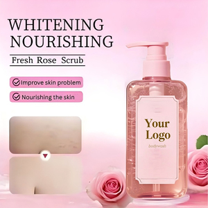 Gel douche exfoliant blanchissant nourrissant quotidien Parfum de rose Extrait naturel de plante 500ml Gel douche de bain liquide - Product Image 3