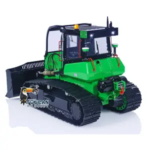 Oyuncaklar LESU Aoue 850K 1/14 RC hidrolik Dozer Metal buldozer TOUCAN hobi DIY boyalı montajlı inşaat kamyon modeli