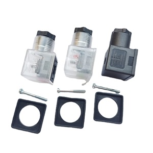 Hydraulic Solenoid Valve Accessories Transparent Ac Dc Black <b>Universal</b> <b>Plug</b> In Junction Box With Screws And Washers - Product Image 1