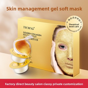 Mascarilla Facial de Colágeno con Película Suave Dorada Tichys, Hidratante, Original, Venta al por Mayor, Sin Enjuague, Aplicación Directa, Mascarilla de Lodo, Hidratante, Iluminadora, para la Piel - Product Image 1