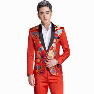 Abito di alta qualità <span class=keywords><strong>da</strong></span> uomo con colori stampati <span class=keywords><strong>da</strong></span> Studio, maestro di cerimonie, completo <span class=keywords><strong>da</strong></span> uomo con colletto <span class=keywords><strong>blu</strong></span> - Product Image 5