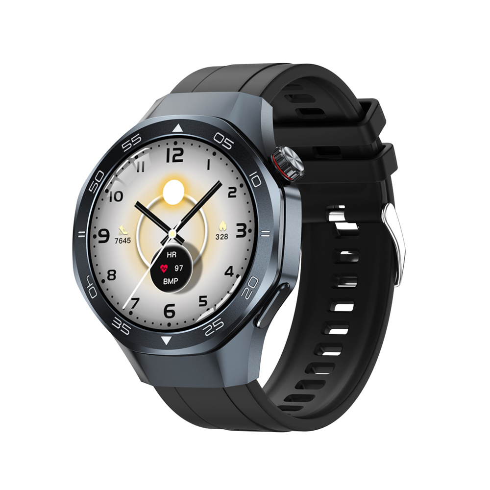 Black with silicone strap