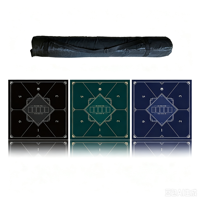 Tapis de poker Texas pliable personnalisé de 31,5 pouces carré pour 6 joueurs, plateau de jeu portable antidérapant en caoutchouc