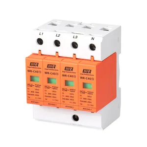 WRDZ 1P 2P 3P 4P 20KA 40KA AC SPD Lighting Arrester Electrical Supplier Surge Protector