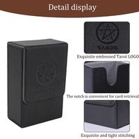   Boîte de rangement pour cartes de jeu en cuir PU, fabriquée par un fabricant OEM, étui personnalisé pour cartes, rangement en cuir PU pour cartes MTG et Tarot