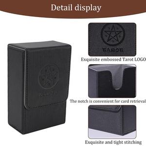   Boîte de rangement pour cartes de jeu en cuir PU, fabriquée par un fabricant OEM, étui personnalisé pour cartes, rangement en cuir PU pour cartes MTG et Tarot - Product Image 3