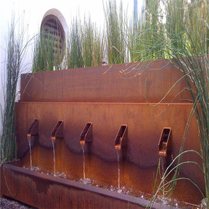 Grande Fontaine d'Extérieur Rectangulaire Moderne Personnalisable, Galvanisée, Résistante aux Intempéries, Facile à Installer, pour Décoration de Jardin - Product Image 5