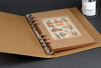 Classeur à anneaux en carton kraft recyclable personnalisé A4, A5, A6 Classeur kraft