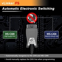 El Mejor Escáner de Diagnóstico de Automóviles OBD2 para F-ord FORScan M-azda VLinker FS USB FS ELM327 ELM 327 OBD 2 OBDII Herramientas de Interfaz HS/MS-CAN