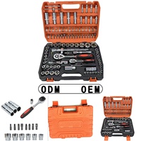 Kit de réparation automobile OEM 108 pièces : Clés à douille, clés à cliquet à action rapide, tournevis, outils manuels, mallette mécanique