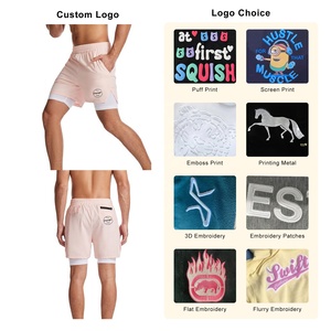 JL0630A <span class=keywords><strong>pantaloncini</strong></span> sportivi da <span class=keywords><strong>uomo</strong></span> in tinta unita 2 in 1 da corsa a doppio strato <span class=keywords><strong>pantaloncini</strong></span> <span class=keywords><strong>rosa</strong></span> attivi da <span class=keywords><strong>uomo</strong></span> con fodera interna - Product Image 3