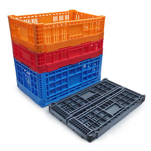 סל אחסון מתקפל גדול מפלסטיק PP, קופסת אחסון תעשייתית לוגיסטית - Product Image 3