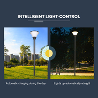 Lampu Taman LED 20W Tenaga Surya/AC Tahan Air IP65 untuk Penerangan Jalan Masuk & Halaman