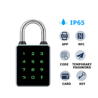 Cadenas intelligent étanche Tuya TTLock avec accès par carte RFID et NFC, serrure intelligente en acier antivol
