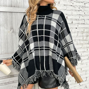 Knitwear Women Cable Knit Cape <strong>Poncho</strong> Knitted Sweater Tops <strong>Jumper</strong> Knit - Product Image 1