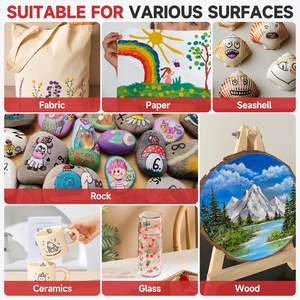 Marqueurs acryliques OEM à double pointe stylo personnalisé 48/60/72 couleurs jeu de marqueurs acryliques permanents étanches pour la peinture <span class=keywords><strong>Graffiti</strong></span> - Product Image 6