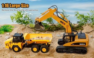 Camión Volquete de Control Remoto Huina 1553 de 11 Canales, Semi Aleación, Escala 1:16, Juguete Eléctrico <span class=keywords><strong>para</strong></span> Niños, Regalo de Navidad - Product Image 3