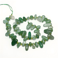 Perles en vrac d'aventurine verte naturelle en gros pour la fabrication de bijoux, brins de perles de pierre de plusieurs tailles pour bracelets et colliers