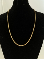 Olivia Vente en gros tendance Bijoux tendance étanches Chaîne en corde plaquée or en acier inoxydable pour homme et femme Accessoires de bijouterie