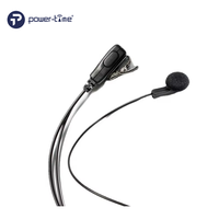 Écouteur plat intra-auriculaire Power Time PTE-100 de qualité supérieure avec microphone pour talkie-walkie, certifié CE ROHS FCC pour une communication claire et discrète