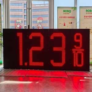 Afficheur de prix de carburant LED pour station-service, 14 pouces, rouge, étanche, avec télécommande RF, affichage numérique LED modifiable, à vendre - Product Image 3