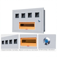 Boîtier de distribution étanche IP65 en acier inoxydable, anti-vol, pour montage en surface, boîte de commande électrique pour chantier de construction