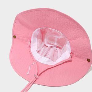 Sombrero de Sol para Verano, Estilo Occidental, de Secado Rápido, Resistente al Viento, con Borde Ancho, Tipo Pescador, Plegable con Cuerda - Product Image 3