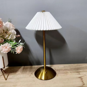 Modern Minimalist Crystal Bell Shade Table Lamp White Brass Base E26 LED AC 85-265V <b>Decorative</b> Middle Size Push Button Switch - Product Image 4