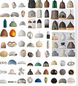 Lámpara de techo colgante para decoración del hogar, lámpara colgante nórdica Wabi Sabi E27, para comedor - Product Image 5