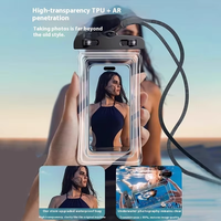 Sac étanche pour téléphone portable avec lumière nocturne, pochette transparente étanche en PVC, sac universel étanche pour téléphone portable