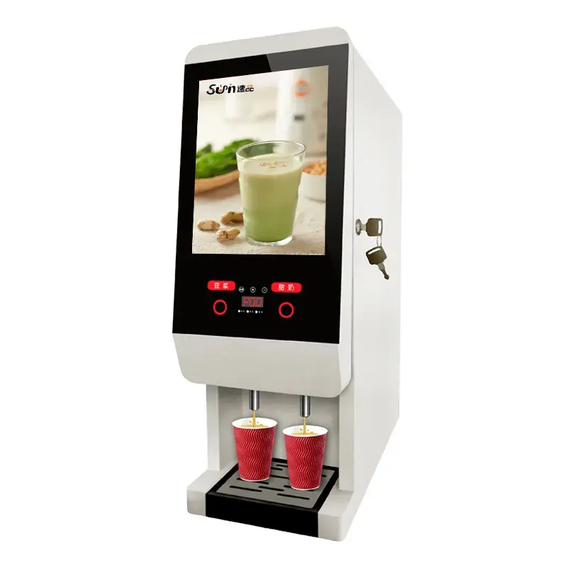 Intelligent Smart LED Display Milk Tea Coffee Automatic Vending Machine