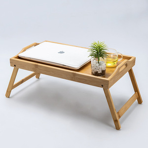 Table pliante en bambou, bureau paresseux pour la maison, le bureau, l'étude, l'utilisation d'ordinateur, petite taille, design pliable - Product Image 2