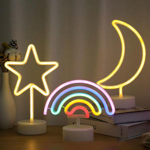 ไฟ LED หลากสีสัน โคมไฟตั้งโต๊ะ รูปดาว <span class=keywords><strong>สายรุ้ง</strong></span> สำหรับตกแต่งห้องเด็ก ห้องนอน งานปาร์ตี้ - Product Image 1