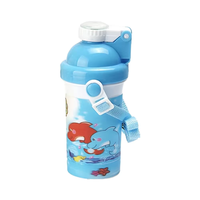 Bouteille d'eau 3D en plastique sans BPA, personnalisable, avec paille et couvercles, idéale pour les enfants et les fêtes – Meilleures ventes