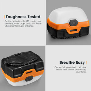 Lampes de camping LED étanches IP65 à base magnétique, alimentées par batterie, avec 5 modes, idéales pour la survie, le camping en plein air, le meilleur cadeau pour la famille - Product Image 2