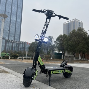 Scooter Eléctrico Plegable para Adultos, Dos Ruedas, Neumático de 11 Pulgadas, Batería de Litio de 60V 30AH 40AH, Motor Dual Tipo C de 6000W - Product Image 6