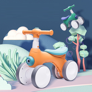 <span class=keywords><strong>Meilleure</strong></span> vente de trottinette pour enfants, poussette à 4 roues, trotteur avec musique, sifflet de Bibi, bicyclette d'équilibre avec vélo à bulles - Product Image 5