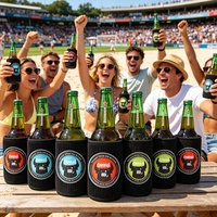 Coozies en tissu velours côtelé haut de gamme, 6 mm, avec patch brodé en néoprène et logo personnalisé, qualité supérieure, modèle vertical, vente en gros