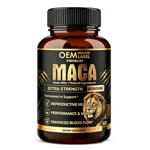 Capsules de Maca 8050mg Force Maximale Soutien Énergétique Masculin Santé Reproductive Performance Humeur 60 Comprimés Complément Alimentaire - Product Image 1