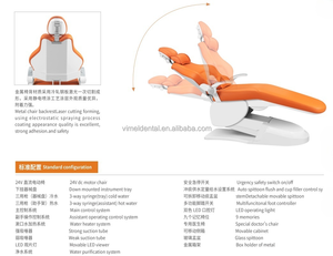 Lusso <span class=keywords><strong>A5000</strong></span> ospedale medico/clinica integrale unità dentale sedia con riflettere lampada a LED e sgabello dentista per Audlt/Kids - Product Image 6