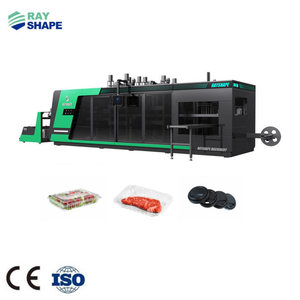 Machine voor het maken van plastic taartdozen, machine voor het maken van plastic lunchboxen, machine voor het maken van plastic bekerdeksels, 3-station thermoformmachine - Product Image 1