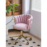 Chaise de Maquillage de Luxe, Design Léger et Sophistiqué, Cadre Métallique, Pivotante, Sans Accoudoirs, Sur Mesure, Pour Usage Domestique, Prise en Charge du Commerce International