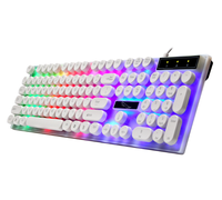 Wholesale Punk Retro Mechanical Gaming Keyboard Wired USB RGB Backlit Illuminated High Keycap Computer Keyboard for Gamer