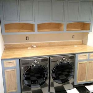 Modern Style Zensinc Waterproof Solid Pine Wood Laundry Sink <b>Cabinet</b> <b>with</b> European/Australian Style <b>Washing</b> <b>Machine</b> for Kitchen - Product Image 5