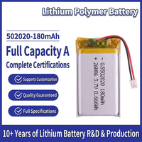 Petite batterie QS502020 601230 3.7V 180mAh rechargeable au lithium-ion polymère pour souris et claviers