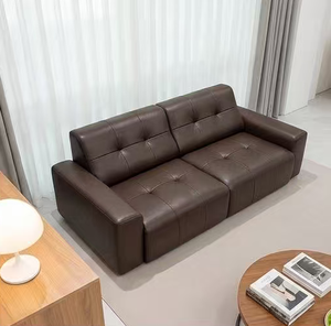 Sofá Reclinable Eléctrico de Cuero de Lujo, Sofá Moderno con Movimiento Eléctrico, Asiento Extra Profundo y Puerto USB para Sala de Estar - Product Image 2