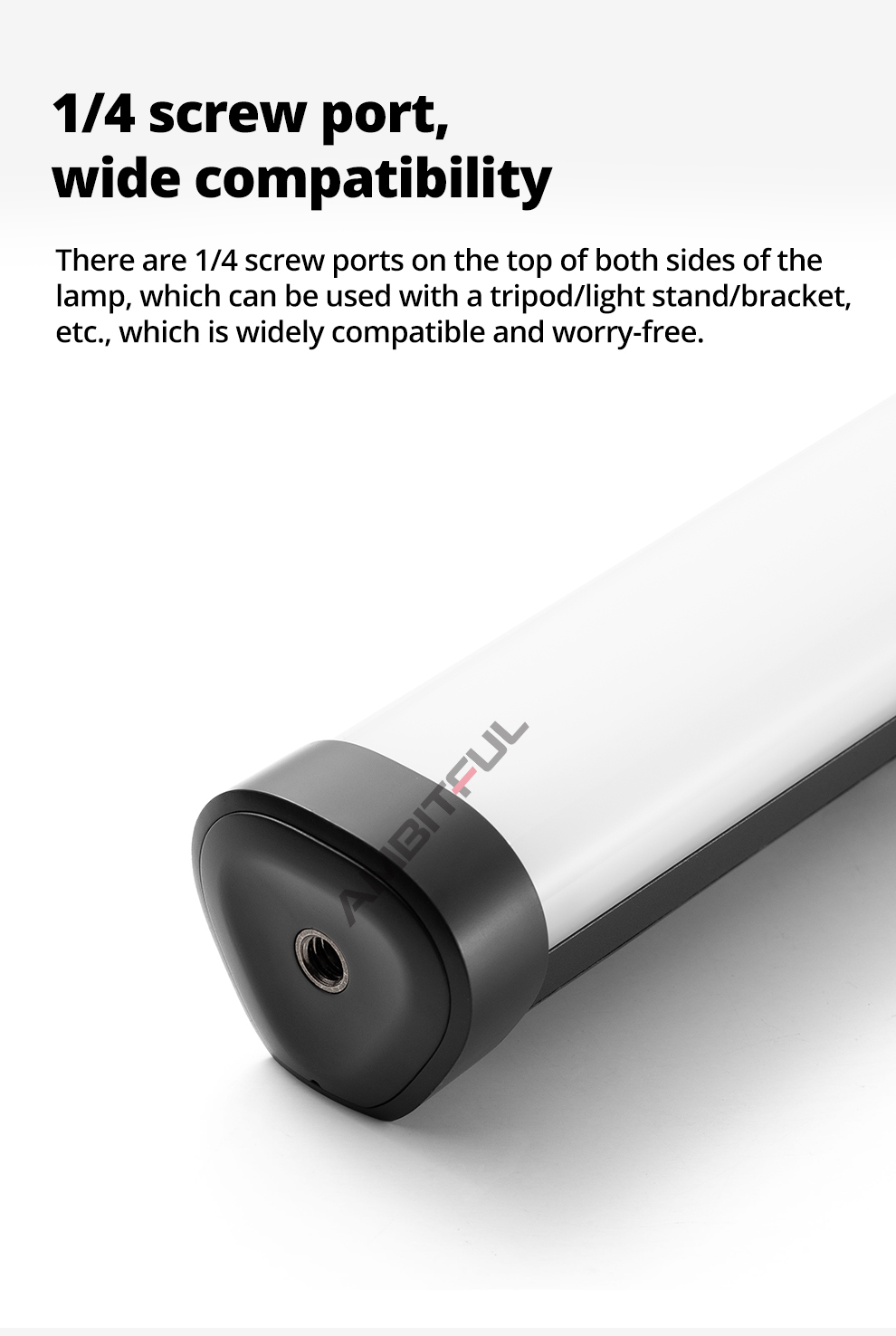 AMBITFUL A2 RGB 2500-8500K RGB LED Video Stick Tube Light, CRI 95+ TLCI 97 +,Built-in APP Lithium Battery Magnetic Function