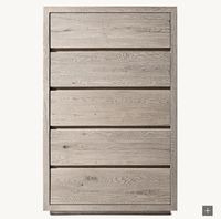 Meubles de chambre à coucher modernes, ensemble de meubles de chambre à coucher, ensemble de commode à 5 tiroirs en chêne de luxe
